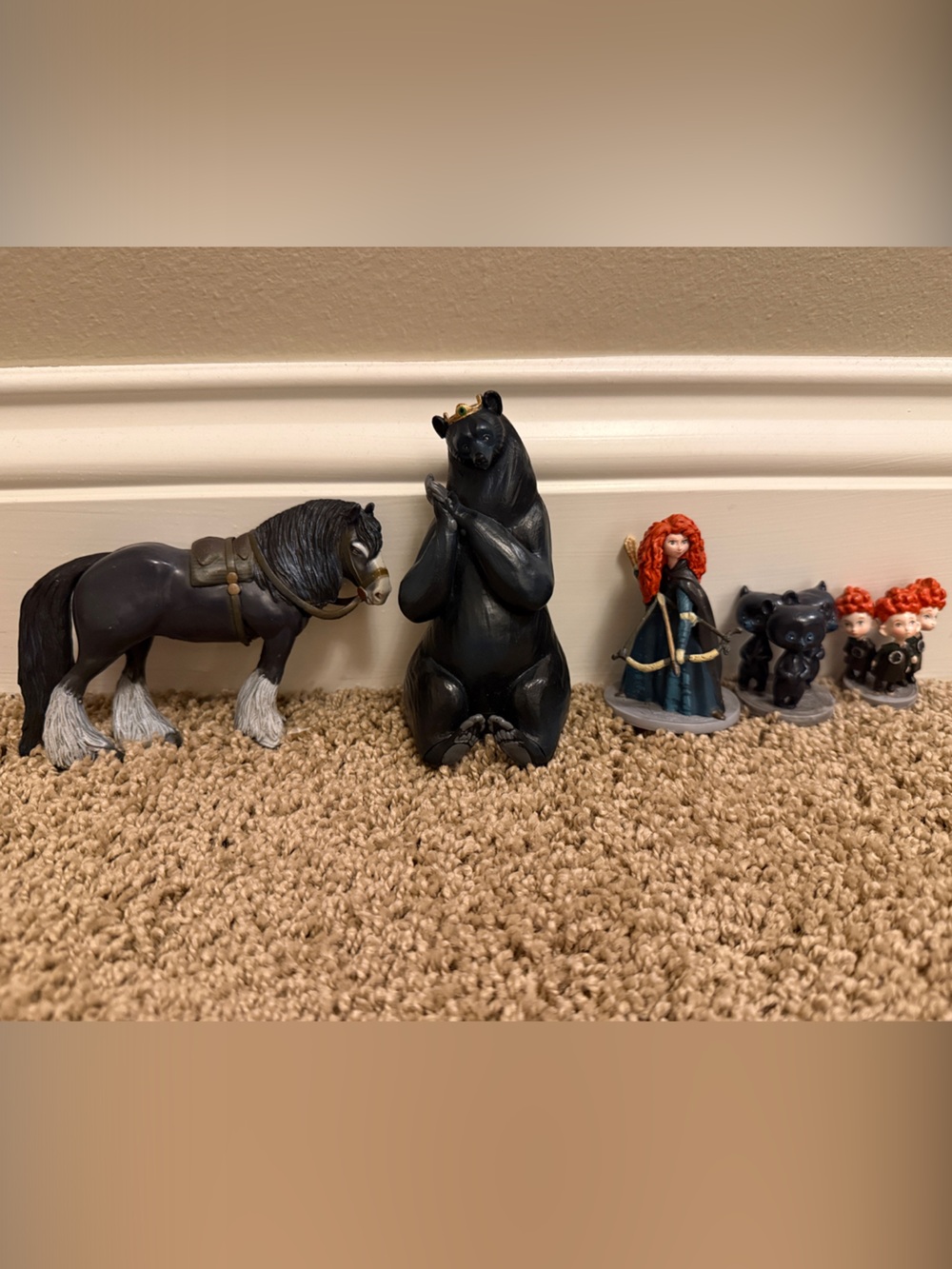 Disney Black Bear Figurine with Gold Crown Accent - Collectible Home Accent